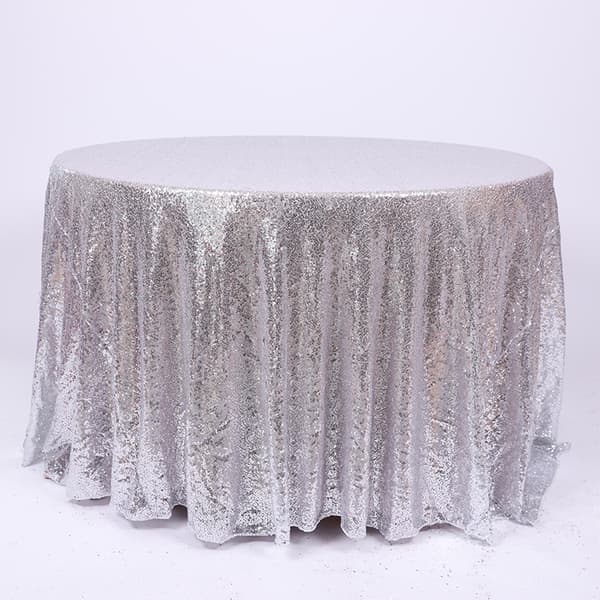 120 cm Rund Paljett Glitter Bordsduk Bröllopsfest Dekoration (Roséguld)
