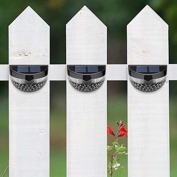 ence Lights | Dekorativ trädgårdsbelysning | Trådlös utomhusvägglampa LED, vattentät, heminredning | Perfekt för räcke staket, däck, trappsteg uteplats, Cool White 4 Pack