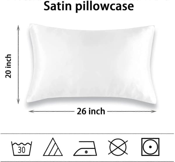 Satin Örngott Standard Storlek Set Om 2 Mjuka