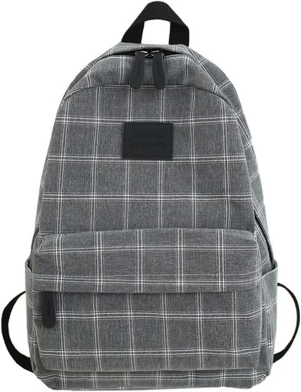 Naisten reppu, Throwback Plaid, musta, 30*14*45 cm