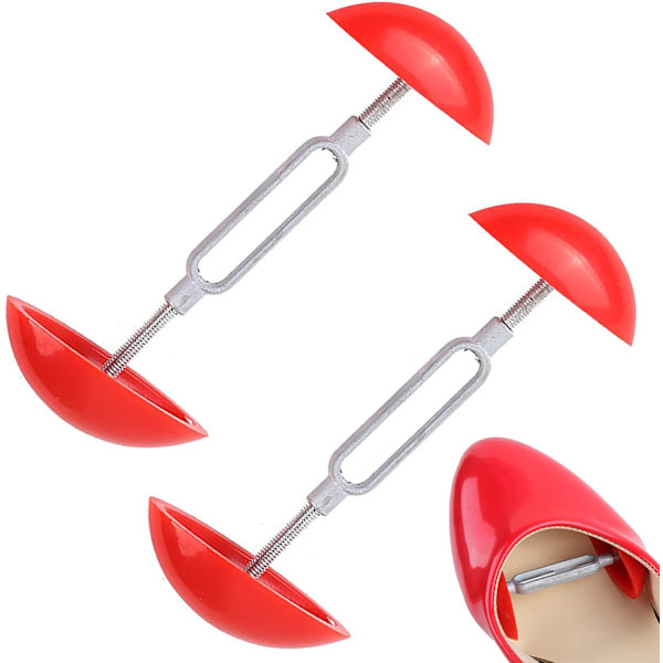 2 st skosträckare för kvinnor, justerbar skobredd expander shaper expander röd mini skostöd för breda fötter