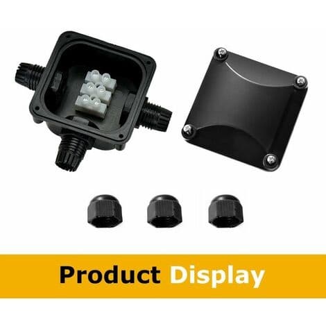Junction Boxes, 5 pcs Junction Boxes IP68 3-way Waterproof Connector Outdoor Electrical Junction Boxes 0.75-2.5mm or 5-10mm