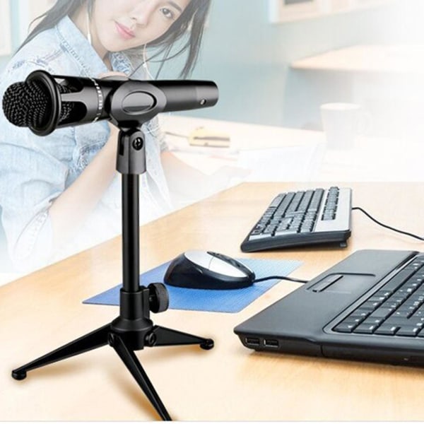 Universal skrivebordsmikrofonstativ Robust bordstativ Mikrofonmonteringsbeslag til radiostudie