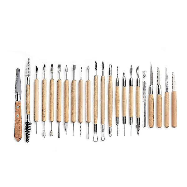 45 st Polymer Clay Verktyg Modellering Lera Skulptur Verktyg Kit För Keramik Skulptur Trä Prickverktyg
