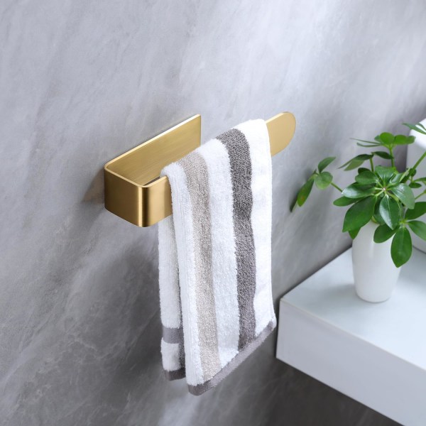 Guld Handdukshängare - 20CM Självhäftande Handdukshållare, Handduksställ, Handduksstång, Handduksring för Badrum - Rostfritt Stål Gold 19.6cm