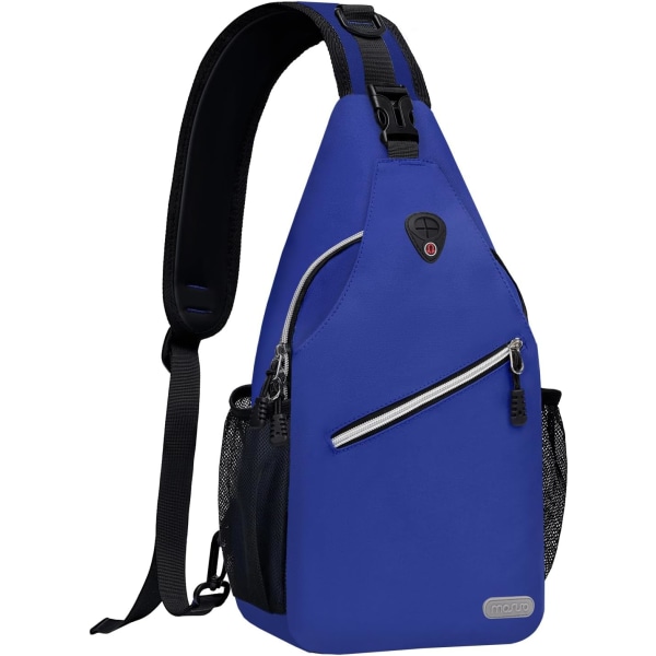 Sling-reppu, monikäyttöinen crossbody-olkalaukku, matkustus- ja vaelluspäiväreppu Royal Blue