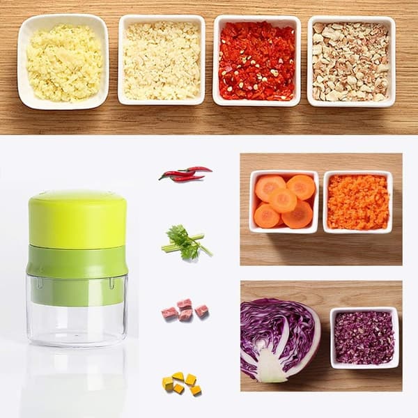 Garlic Press, Garlic Grinder Ginger Crusher, Crushing Press, Easy to Clean and Very Durable with Storage Jar