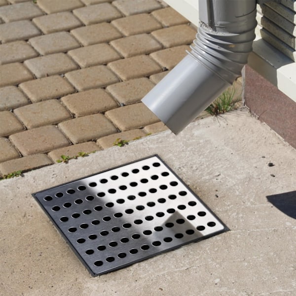 15 x 15 cm - Rustfri stål afløbsriste til udendørs og indendørs brug - Holdbare maskeafløbsriste egnet som bruseafløbsrist, bladebeskyttelse til haven