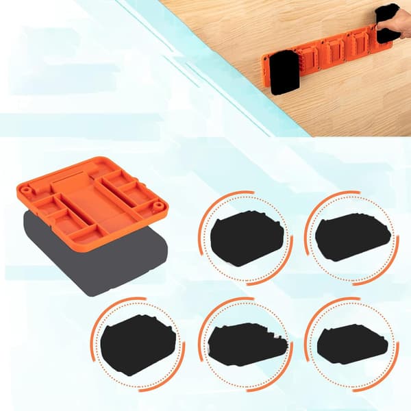 5-pack batterifästen för Black+Decker 20V batterimonteringsbaser (10 skruvar ingår, batterier ingår ej)