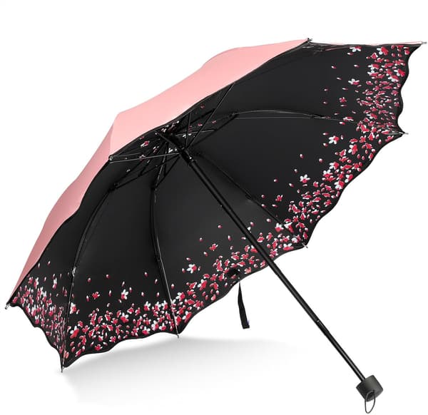 Sakura Paraply - Vindtätt Anti Regn/Sol. Körsbärsblom Hopfällbart