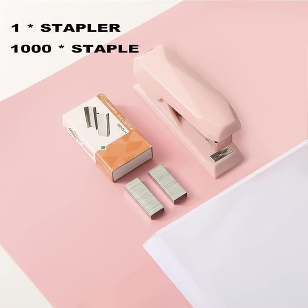 Stapler with Staples, Small Heavy Duty Desktop Stapler