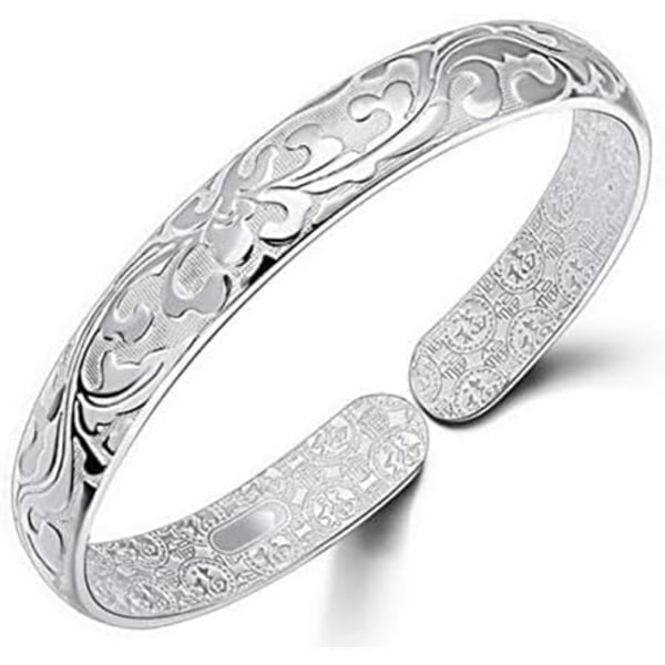 Damer Smykker 925 Sølv Sterling Sølv Armbånd Mode Manschet Bangle Kæde Armbånd