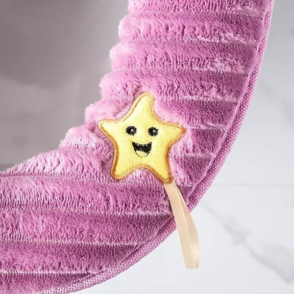 Varme toiletsædehynder i grå og pink, blødt tykt vaskbart design gris ABATTANT WC
