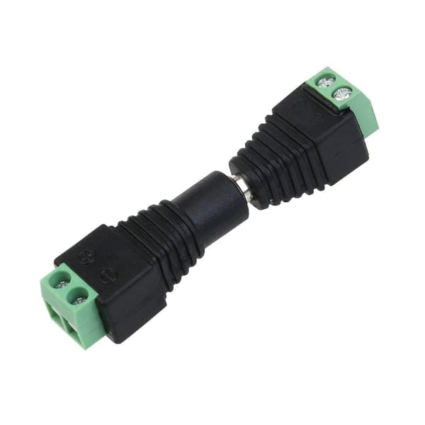 5,5 mm x 2,1 mm DC hun til DC han adapter 12V DC jack stik DC stik DC cylinder (5 hun + 5 han)