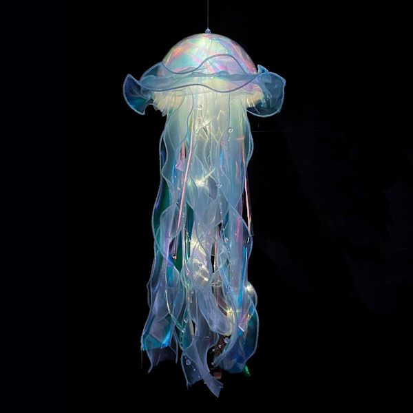 4 stk. Jellyfish-formet lampe Kreativ Jellyfish Lysekrone LED Fantasy Jellyfish Lampe Glødende Jellyfish Hængende Mode Lampe Værelse Dekoration Tema Restaurant