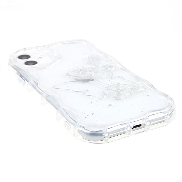 iPhone 12 6.1 tuuman takakansi, 3D/pilvikuvioinen epoksijoustava TPU-puhelinkotelo -