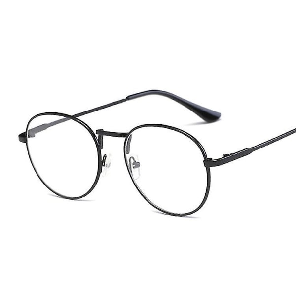 Designer Damglasögon Optiska bågar Metall runda glasögonbågar Klar lins Glasögon Svart Silver Guld Eye Solglas
