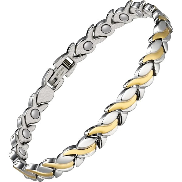 Magnetiske armbånd til kvinder, titanium stål magnetiske armbånd til kvinder, justerbar smykke armbånd med gaveæske og fjernelsesværktøj (Fis