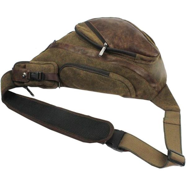 Canvas Slängväska Ryggsäck Crossbody Axel Bröst Pack för Män Kvinnor Resor Utomhus Business Laptop Cykling Jakt Vandring Camping Ryggsäck Dagryggsäck #40coffee(canvas)