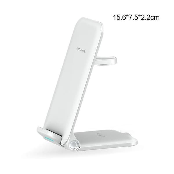 Foldbar 3-i-1 Trådløs Oplader Vertikal Mobiltelefonholder