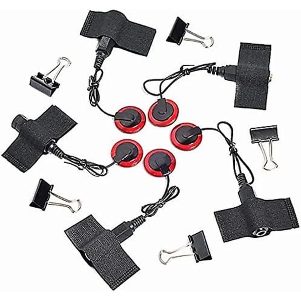 Piezo Kontaktmikrofon Mic. Pickup til Guitar Violin Viola Cello Banjo Sort 5stk
