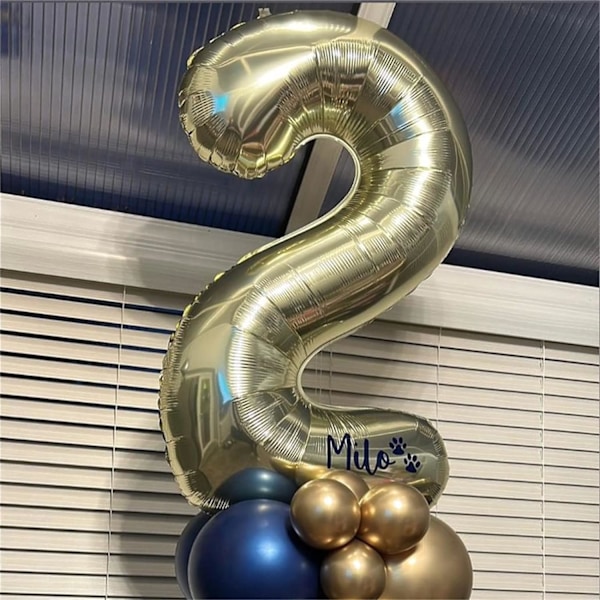 lloon Nummer 2 Champagne Guld, Stor Folie Ljus Guld Nummer Ballonger Set 0-9 för Kvinnor Män, Digital 2 Helium Ballonger för Pojkar Flickor 2:a Födelsedag A Champagne Gold Number 2