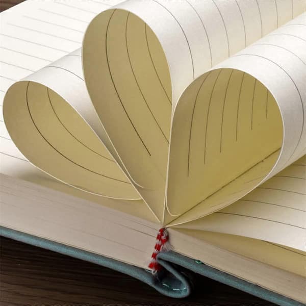 Notesbog A5, Journal A5 Notesbog Notesblok, 360 Sider Kunstlæder Hardcover Journal Notesbøger med Pen Loop, Perfekt til Kontor Skole Hjem B