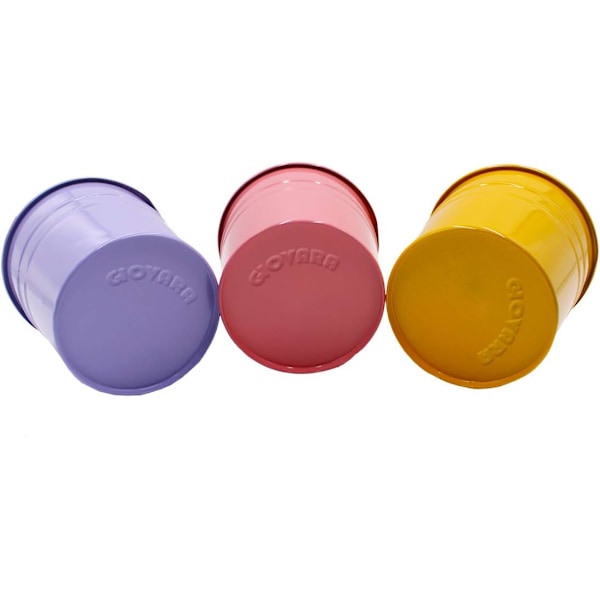 Metallikukkaruukku Vasiämpäri Ripustettava Puutarhaistutusastia Ilman Viemärireikää, Parvekkeen Koti Dekor, Irrotettava Koukku (10 Kpl Erilaisilla 10 Värillä) Multicolor 17x10x8cm
