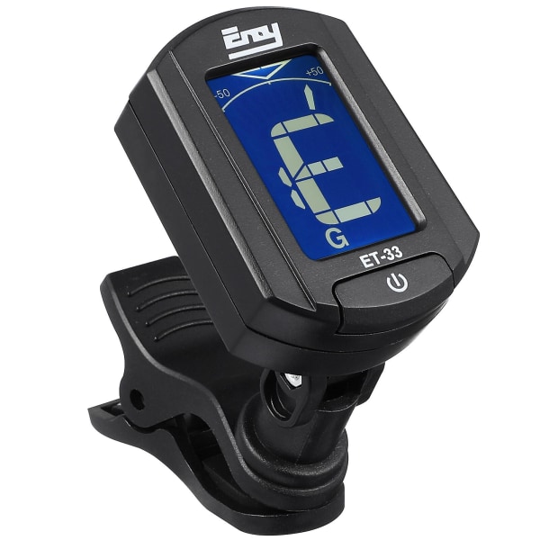 Tinksky Eno Et-33 Mini Clip-on Digital Lcd Kromatisk Guitar Bas Violin Ukulele Kromatisk Tuner (sort)