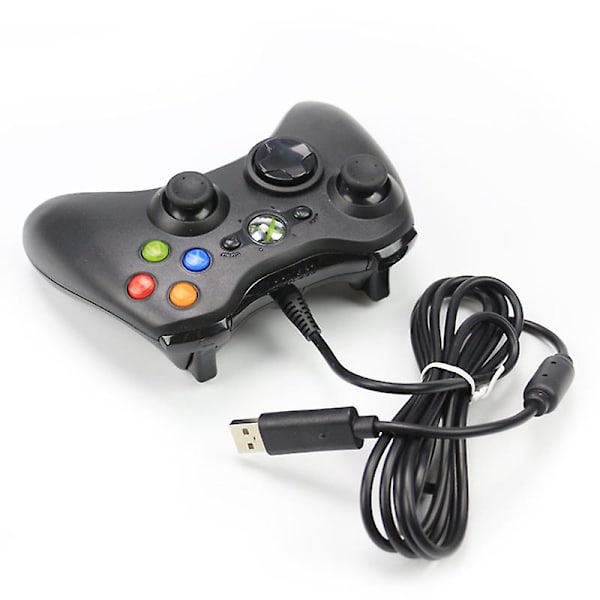 Kablet joystick, USB kablet spilcontroller joystick med dobbelt vibration til pc Xbox 360 Windows