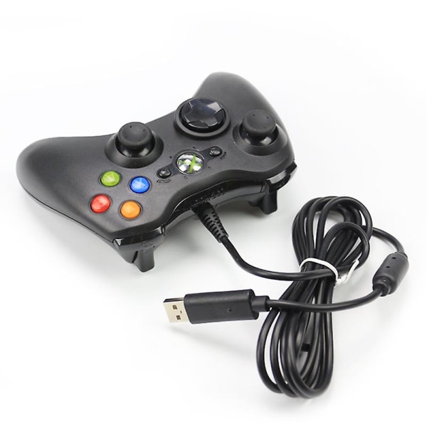 Kablet joystick, USB-kablet spillkontroller joystick med dobbel vibrasjon for PC Xbox 360 Windows