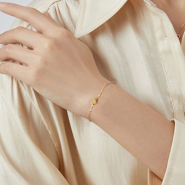 925 Sterlingsølv Hjerte/Måne/Stjerne/Bar/Lotus Armbånd Til Kvinder 16cm+5cm(Forlænget) Minimalistisk Smykke(med Gaveæske)