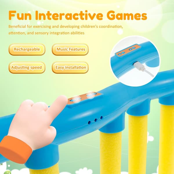 Catch the Sticks Game Reaction Training Toy Falling Sticks Game Catch Game 3 Falling Speeds Adjustable (Yellow)