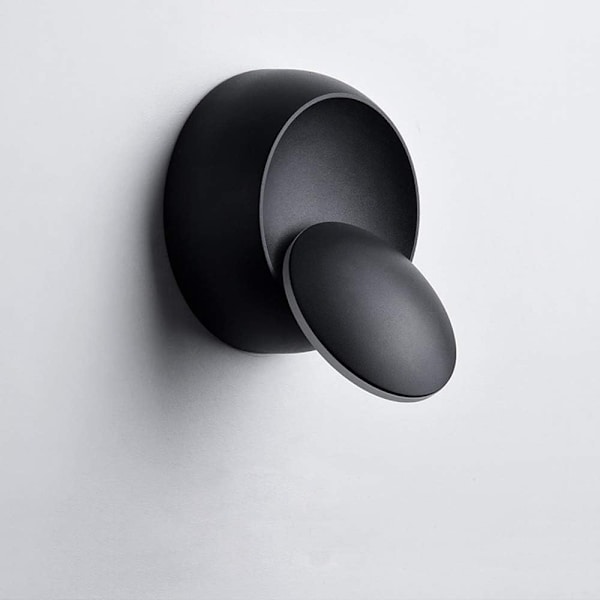 LED Wall Lamp Rotatable 350 Degrees Modern Indoor Wall Light Adjustable Angle Wall Sconce, Warm White (5W, Black)