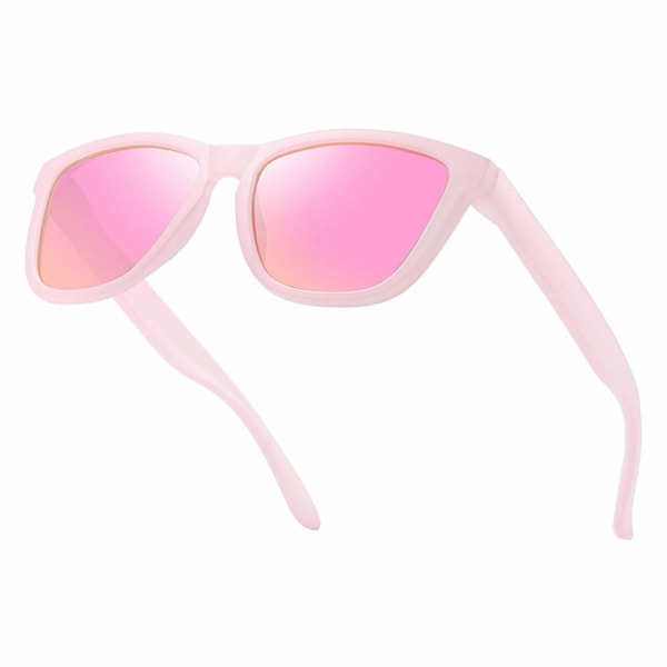 Polariserede solbriller UV400 beskyttelse Klar ramme/lilla linse