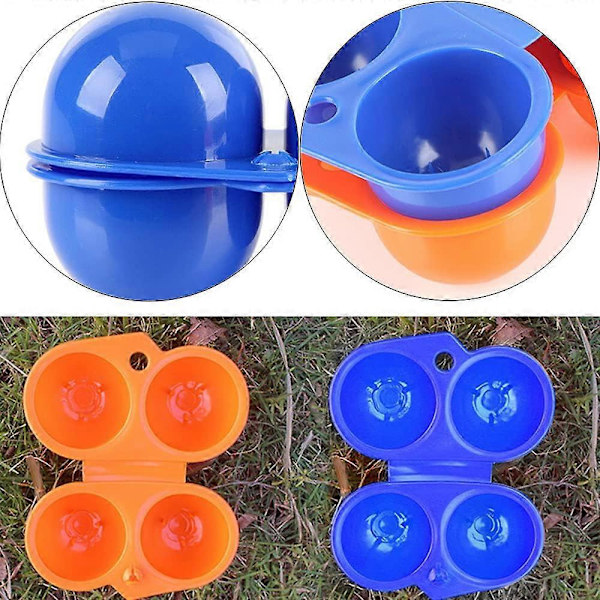 2-pack Portabel Äggförvaringslåda Skyddande Äggbricka Vikbar Hållare