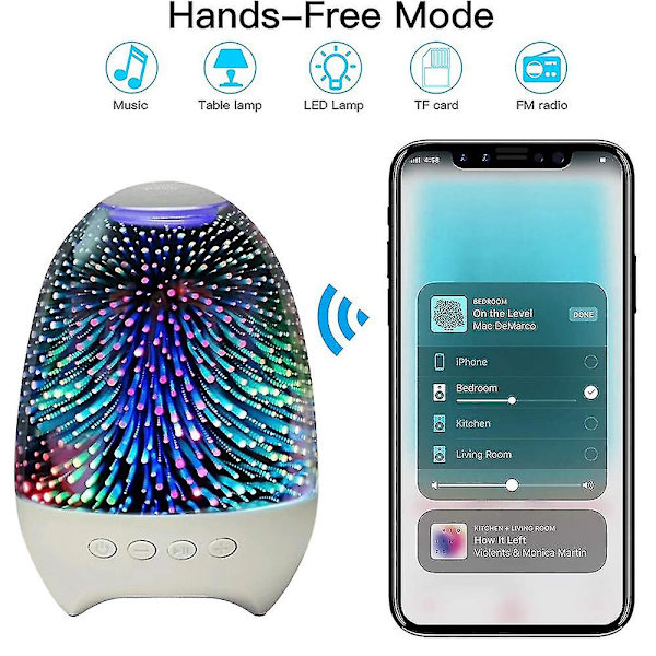 Yövalo Bluetooth-kaiutin, Led-valot vilkkuvat kannettava langaton