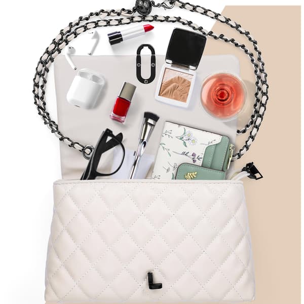 Små dametasker, quiltede crossbody-tasker, damemode skuldertasker, quiltede tasker, dame