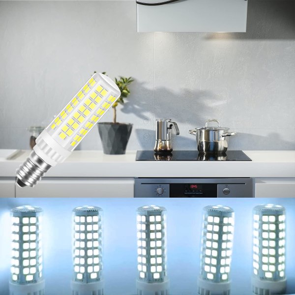 2 kpl E14 LED-lamppua, E14 LED-lamppu 7W, 60W halogeenin vastine, 820LM, viileä valkoinen 6000K, AC220-240V, ei himmennettävä, energiansäästölamppu, sopii