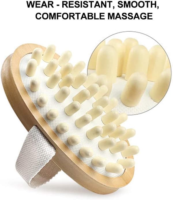 Duschborste, massageborste med naturligt trä, kroppsskrubb borste duschborste hårborste