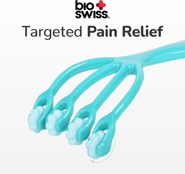 Handheld Massager Roller for Shoulder, Neck, and Body Massage, Deep Tissue Massager Roller Claw-shaped with 5 Rotating Heads