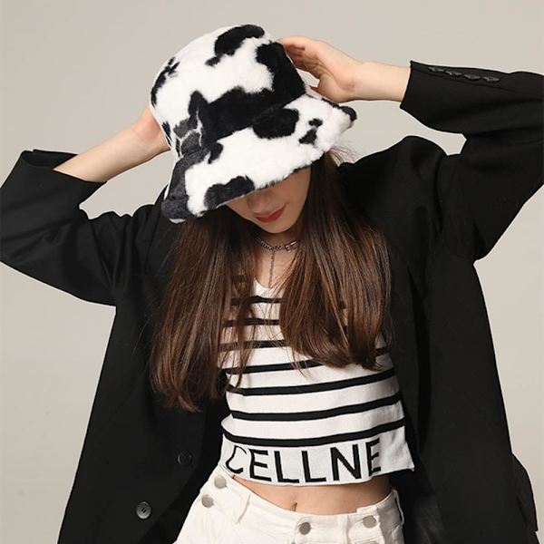 Spand Unisex Print Fiskerhat - Vendbar Fiskerhue til Mænd, Kvinder og Teenagere Black One Size