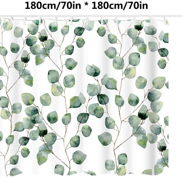 Duschdraperi 3D Digitaltryck Mönster Duschdraperier Polyestertyg Vattentätt Duschdraperi Kaktus Grön Växt 180*180 Storlek 15