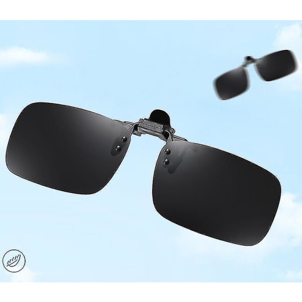 Clip On-solbriller, [2-pak] Herre/kvinder Uv400 Flip-up polariserede solbriller