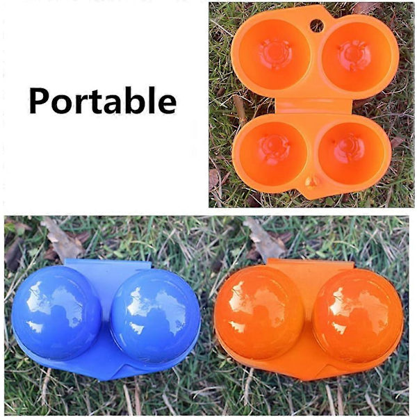 2-pack Portabel Äggförvaringslåda Skyddande Äggbricka Vikbar Hållare