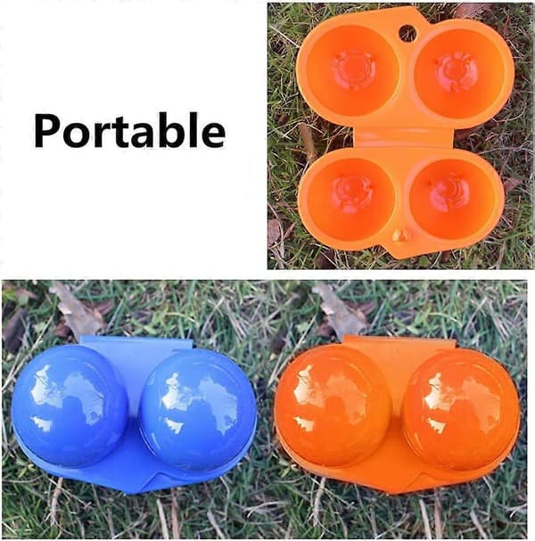 2-pakning Bærbar Egg Oppbevaringsboks Beskyttende Eggbrett Sammenleggbar Holder