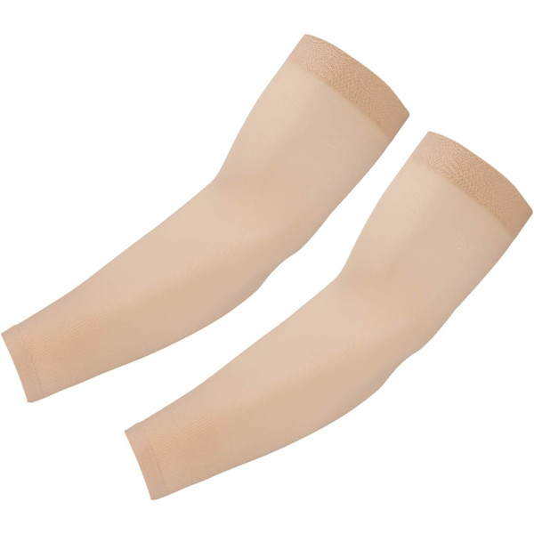 Arm Sleeves til mænd, kvinder og unge, solbeskyttelse køling UPF 50 kompression arm sleeve tatovering cover up ærmer til at dække arme... Beige