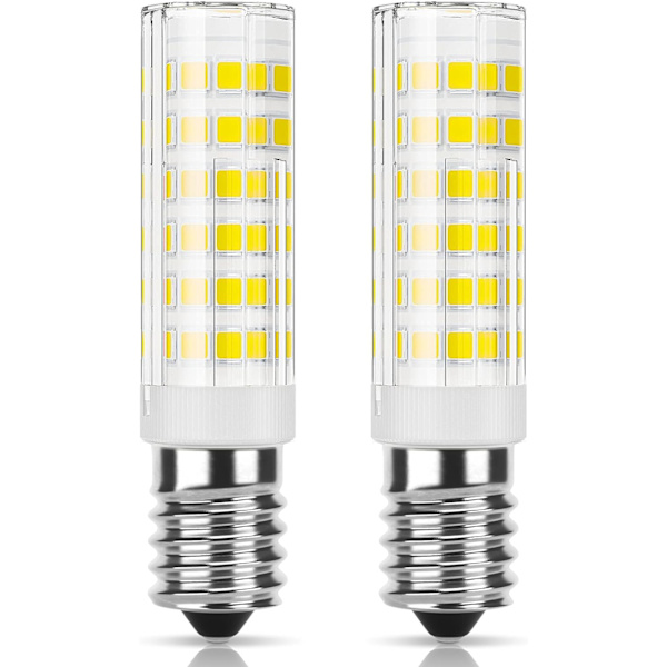E14 LED-lampa för köksfläkt 5W (motsvarande 50W halogen), 550LM, kallvitt (6000K), AC220-230V, ej dimbar, liten Edison-skruv SES för kyl/spis