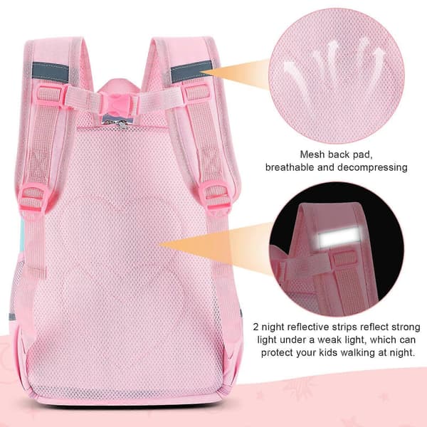 Sød Børne Pink Rygsæk Letvægts Skoletaske til Piger