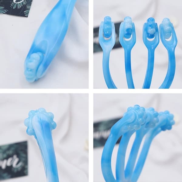 Handheld Massager Roller for Shoulder, Neck, and Body Massage, Deep Tissue Massager Roller Claw-shaped with 5 Rotating Heads